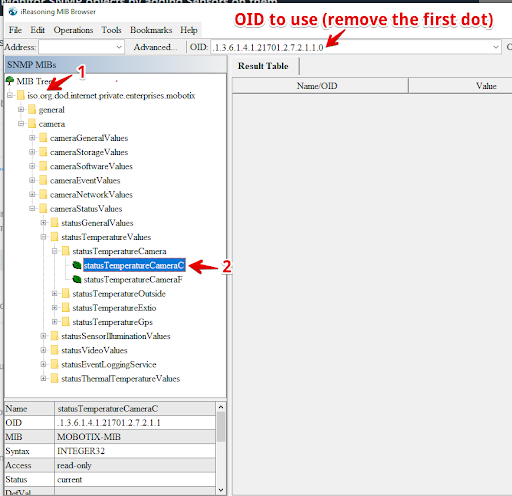 How to find OID for SNMP removing items using MIB browser