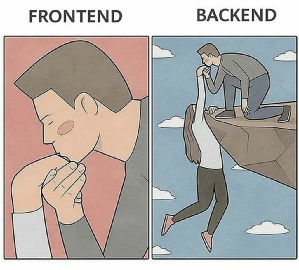 Differences between frontend and backend