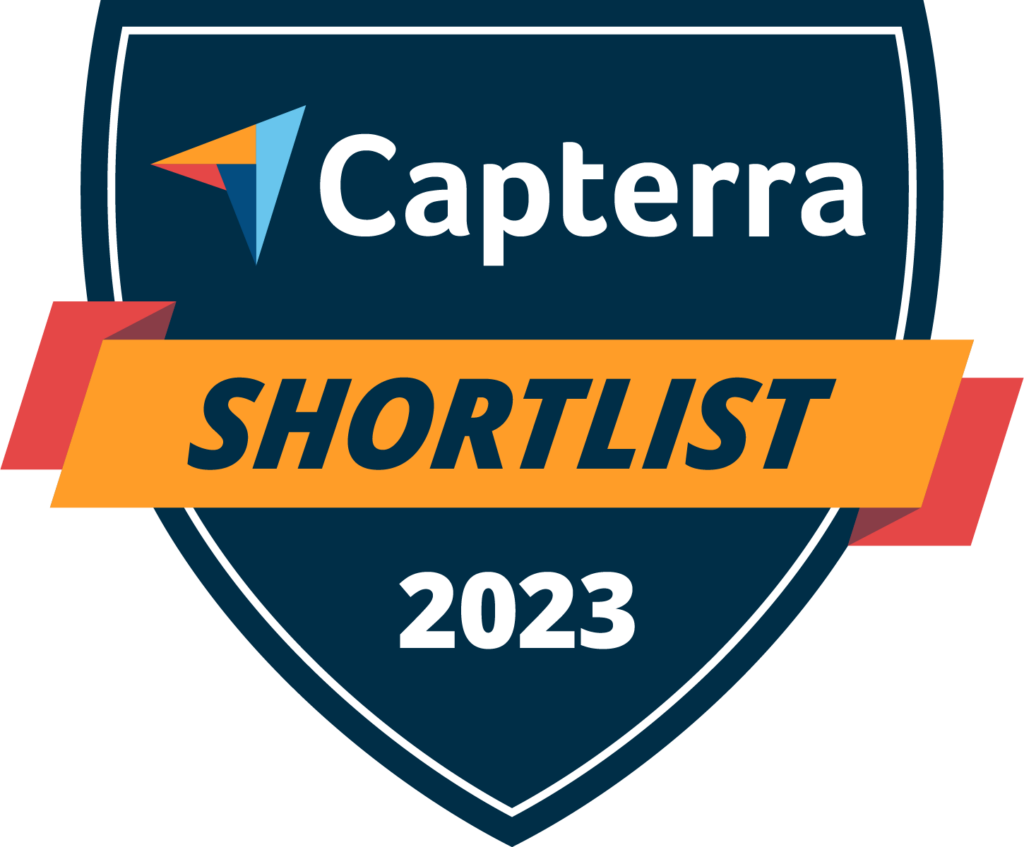 Shortlist 2023 Capterra Badge