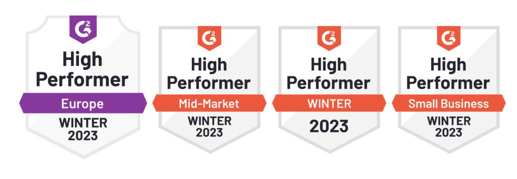 High performer 2023 G2 Badges