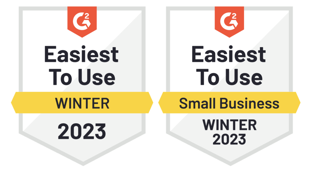 Easy to use winter 2023 G2 Badge