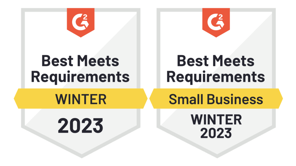 Best meets requirements winter 2023 G2 Badge