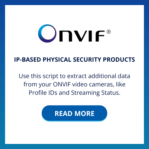 Domotz July newsletter - Onvif scripts